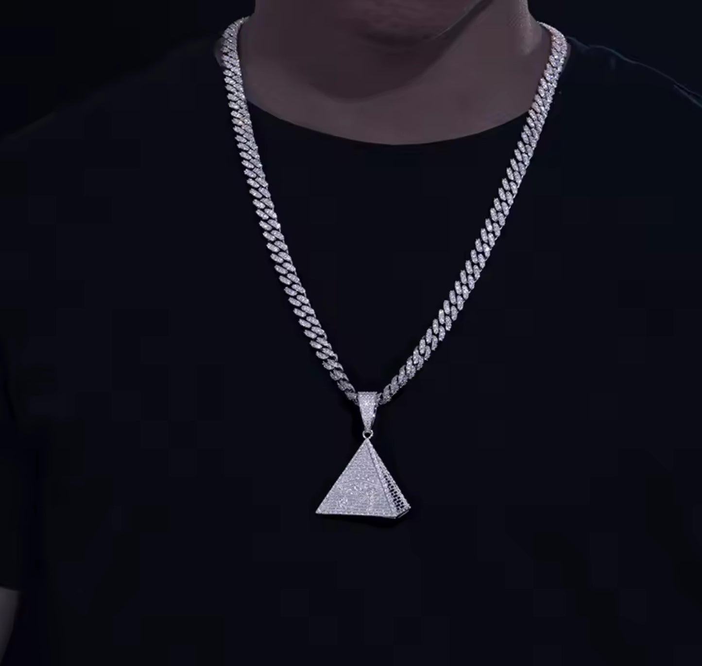 Eye of Ascension — Moissanite Pyramid Pendant