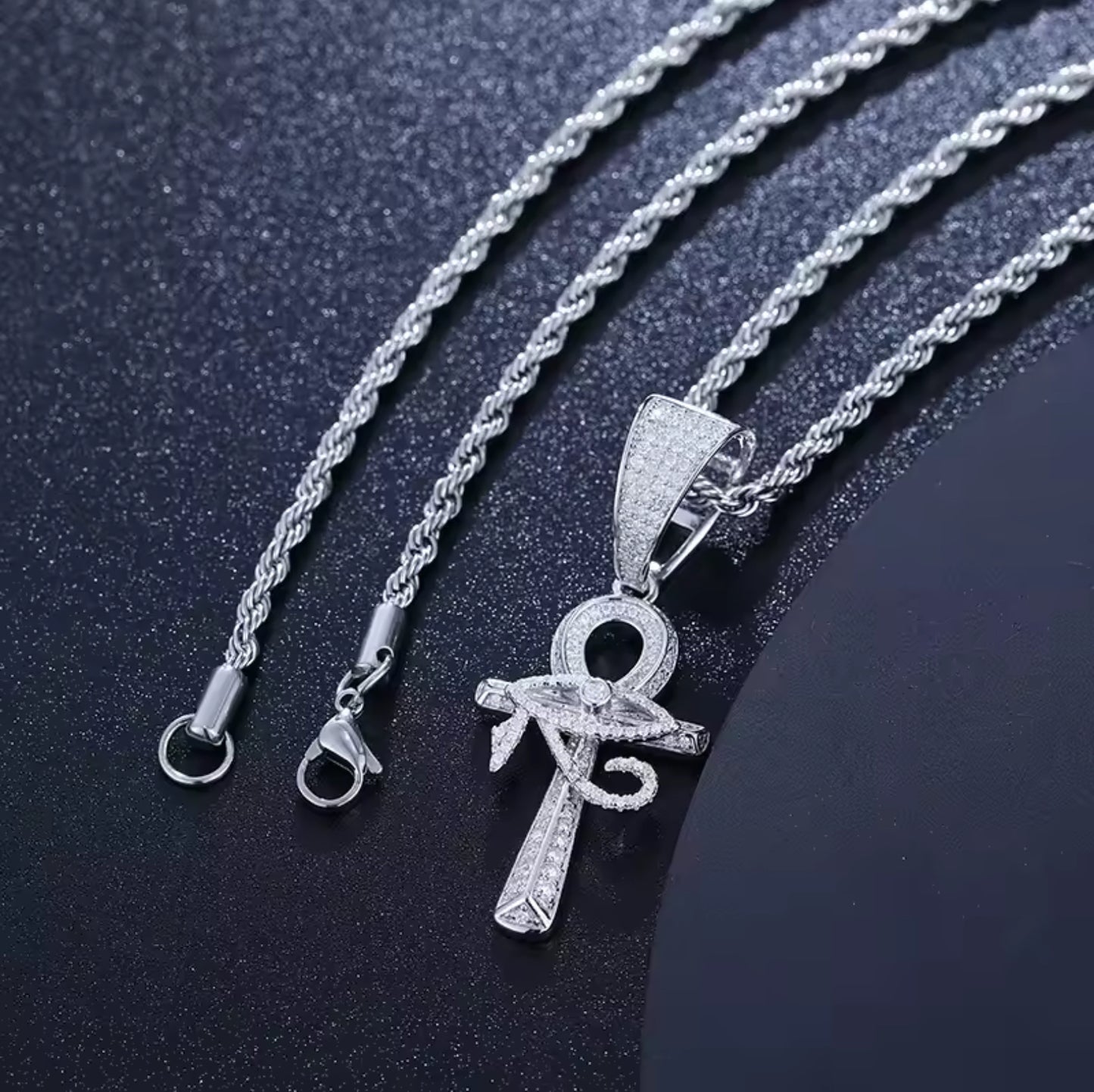 Divine Sight — Moissanite Eye of Horus Pendant