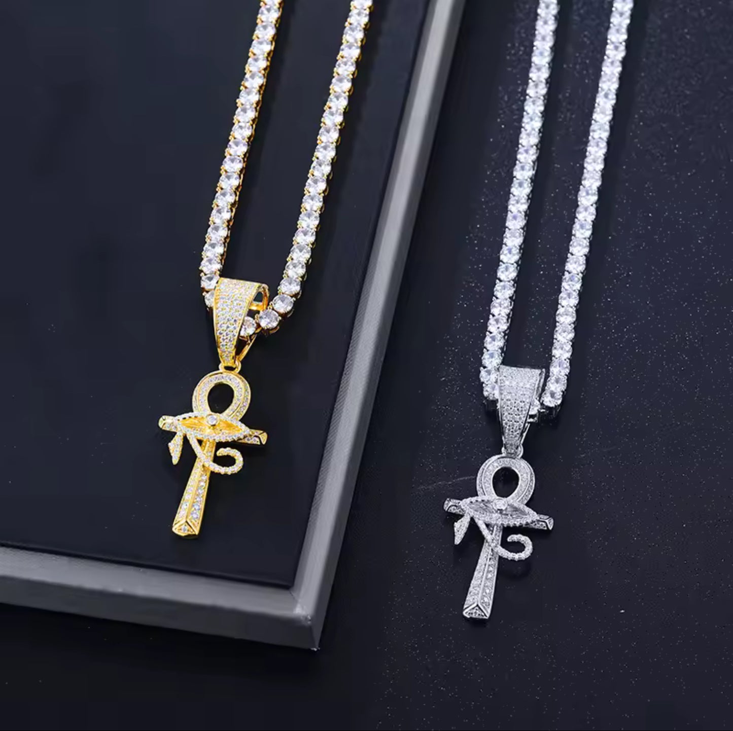 Divine Sight — Moissanite Eye of Horus Pendant