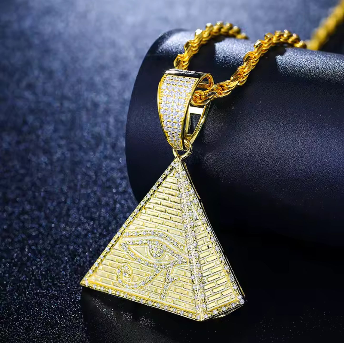 Eye of Ascension — Moissanite Pyramid Pendant