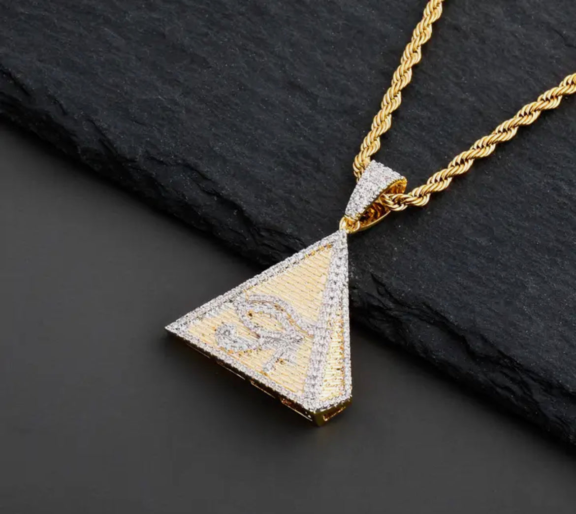 Eye of Ascension: The Illuminated Pyramid Pendant