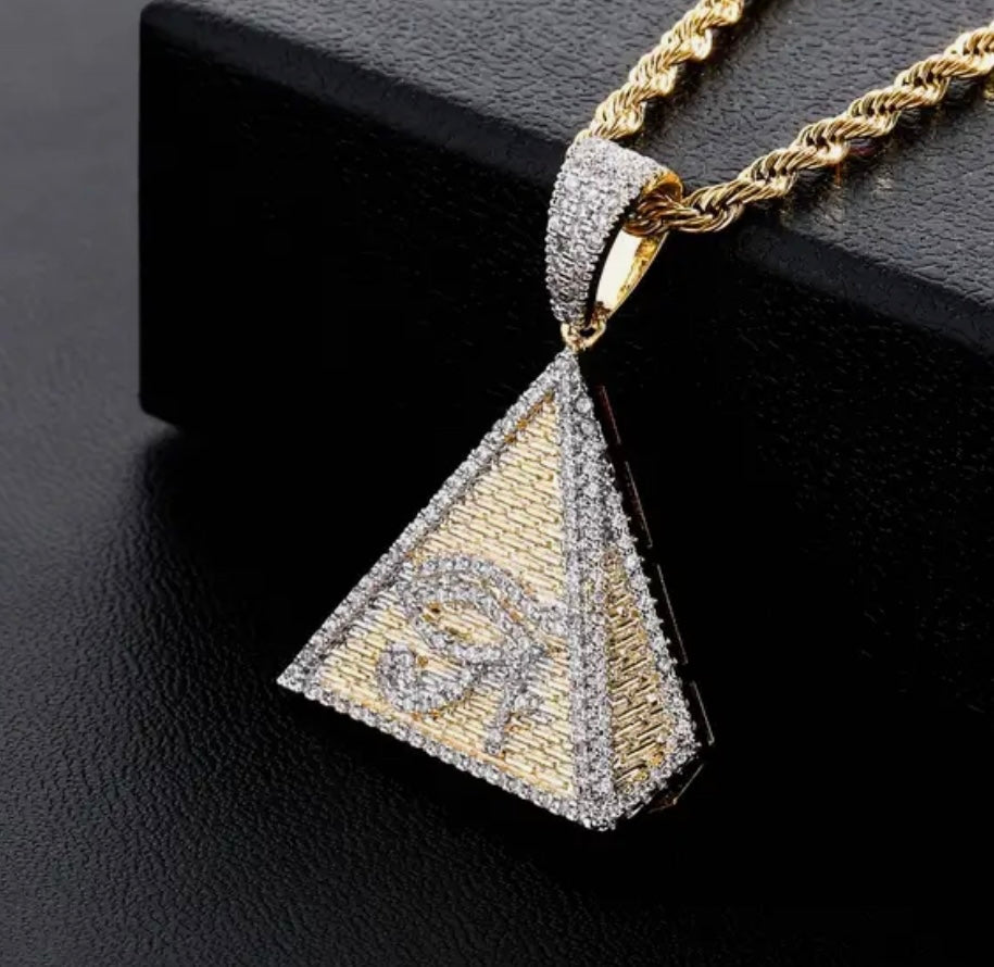Eye of Ascension: The Illuminated Pyramid Pendant