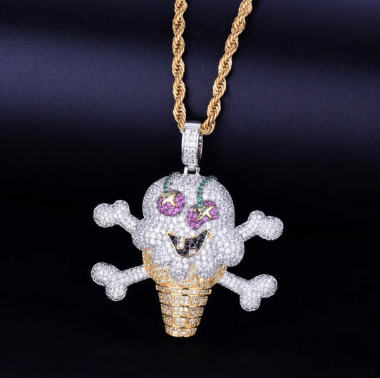 Sweet Rebellion — The Skull & Cross-Cones Pendant