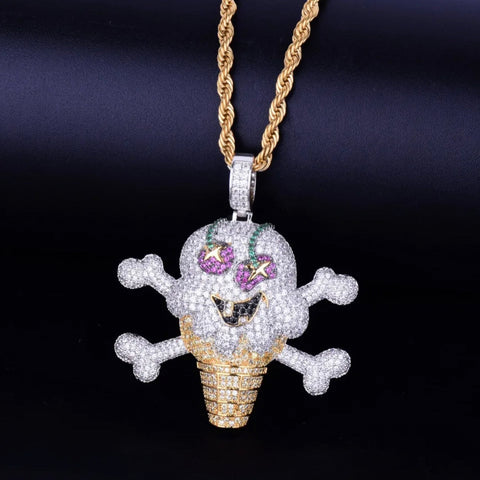 Sweet Rebellion — The Skull & Cross-Cones Pendant
