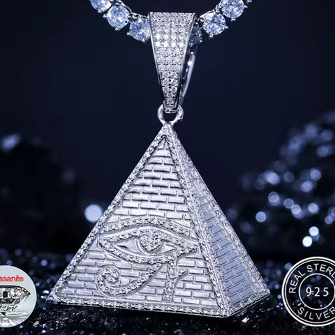 Eye of Ascension — Moissanite Pyramid Pendant