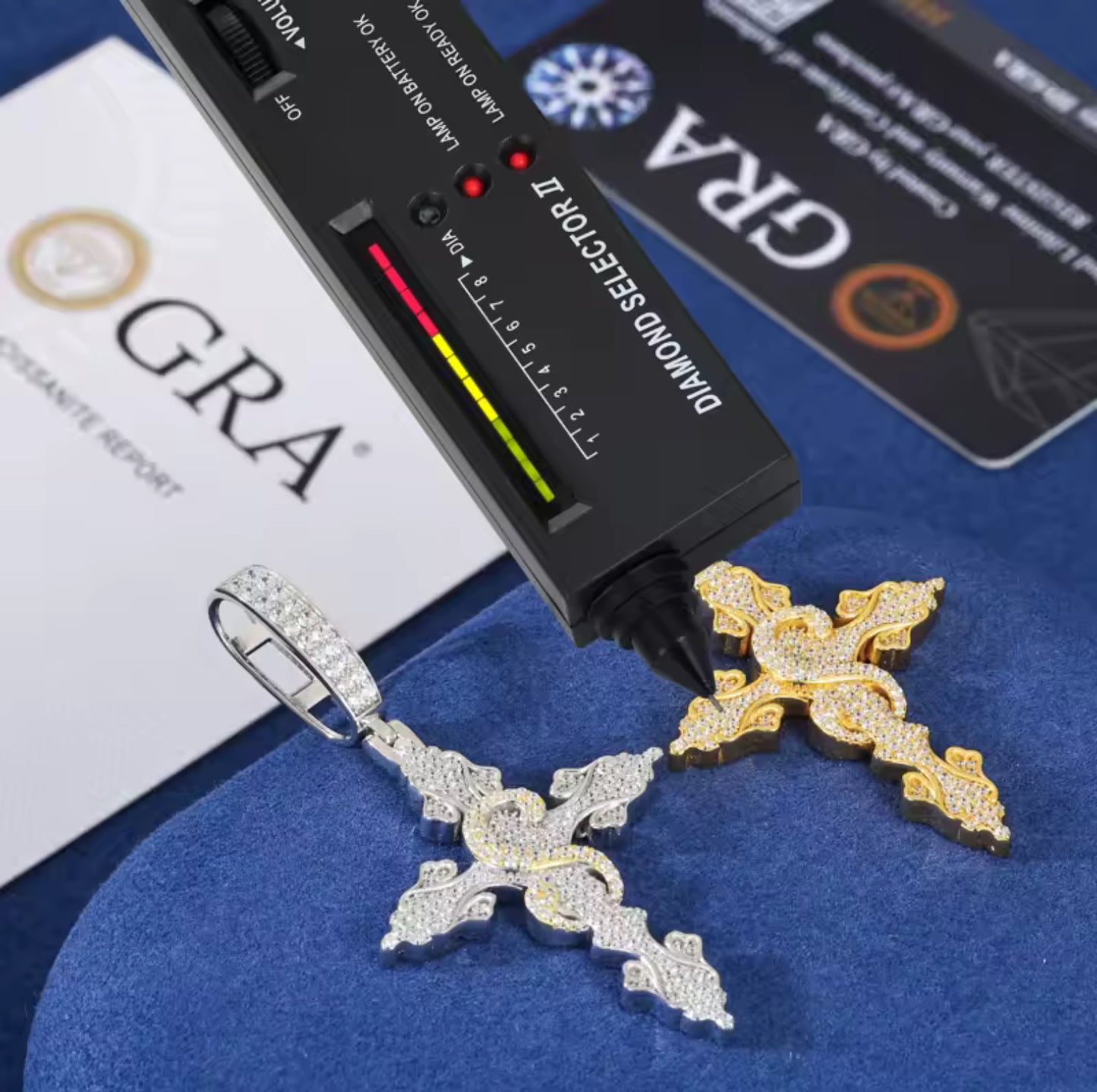 Soulbound Grace — Moissanite S Cross Pendant