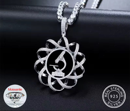Focused Brilliance — Moissanite Microscope Pendant