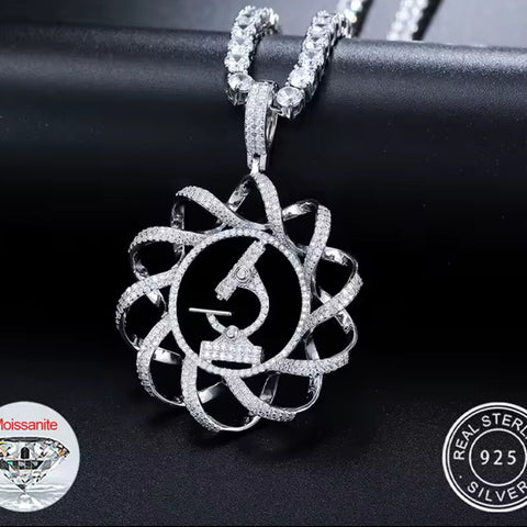 Focused Brilliance — Moissanite Microscope Pendant