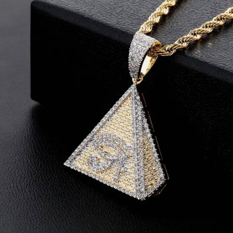 Eye of Ascension: The Illuminated Pyramid Pendant